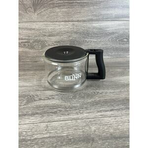BUNN Carafe Coffee Pot 10 Cup Replacement Clear Glass Black Lid & Handle